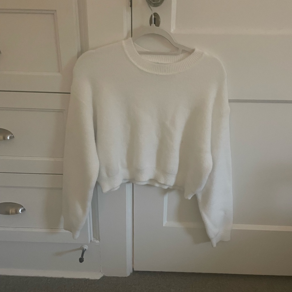 Cropped Furry Sweater